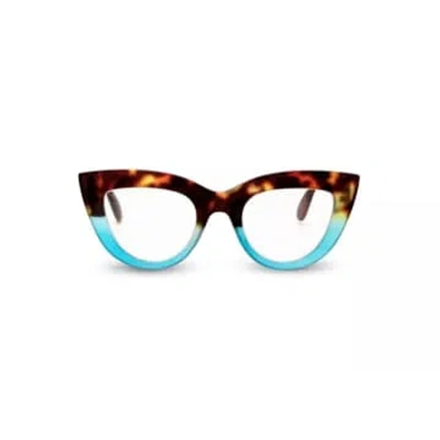 Shop Okkia Claudia Havana Blue Reading Glasses