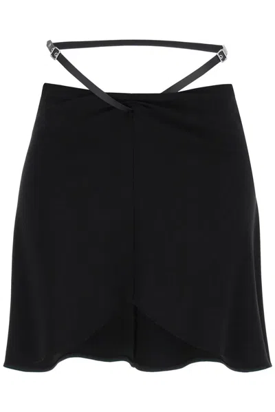 Shop Courrèges Ellipse Mini Skirt In Black