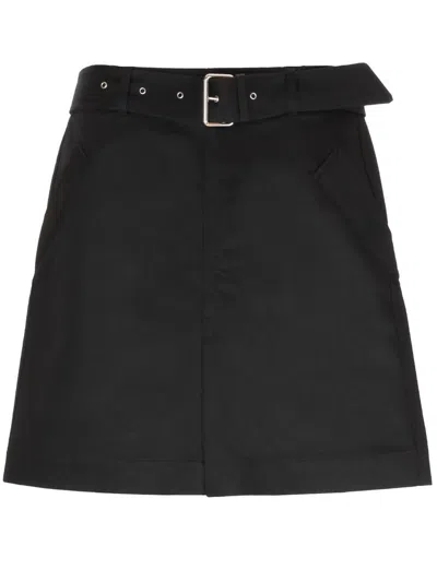 Shop Totême Trench Slit Detailed Skirt In Black