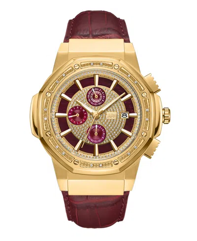 Jbw Saxon Gmt Quartz Gold Dial Unisex Watch Jb-6101l-r In Gold