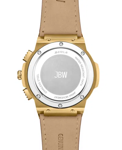 Jbw Saxon Gmt Quartz Gold Dial Unisex Watch Jb-6101l-r In Gold
