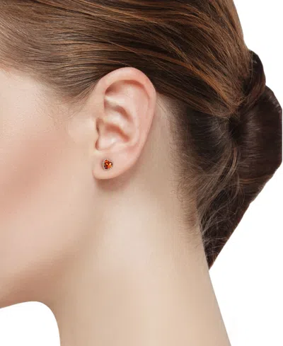 Unwritten Multi Pink Cubic Zirconia And Enamel Heart Butterfly Stud And Hoop Earring Set In Gold
