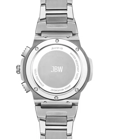Shop Jbw Men's Saxon Multifunction Silver Stainless Steel Watch, 48mm