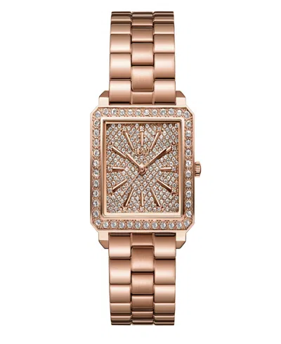 Shop Jbw Women's Cristal Quartz 18k Rose Gold-plated Stainless Steel Watch Set, 28mm