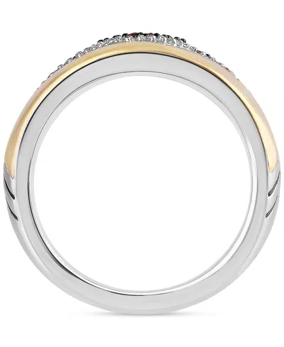 Wonder Fine Jewelry Mens Women Garnet Ironman Ring In Sterling Silver Gold Plate In Sterling Silver  Gold-plate