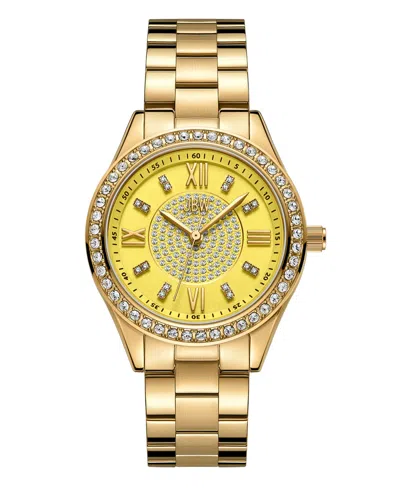 Jbw Mondrian 34 Quartz Gold Dial Unisex Watch J6388d In Gold