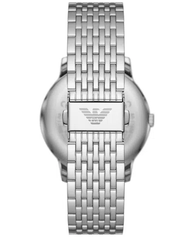 Shop Emporio Armani Men's Stainless Steel Bracelet Watch 42mm In Silver-tone