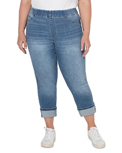 Shop Liverpool Los Angeles Plus Chloe Cropped Cuffed Jeans In Canyonland