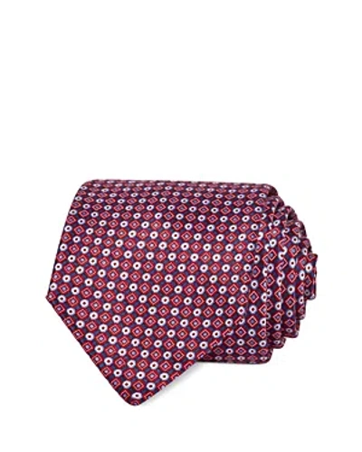 Shop The Men's Store At Bloomingdale's Geometric Print Silk Classic Tie - 100% Exclusive In Red