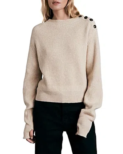 Shop Rag & Bone Nancy Crewneck Sweater In Oatmeal