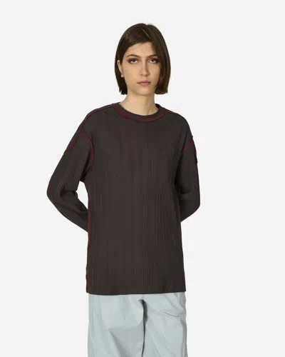 Shop Affxwrks Boxed Rib Pullover Shale In Brown