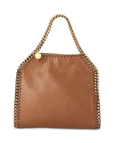 Shop Stella Mccartney Falabella Mini Tote Bag In Pecan/vintage Gold