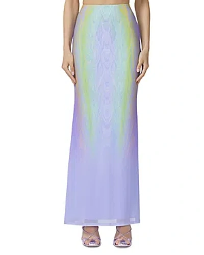 Shop Afrm Cara High Rise Maxi Skirt In Placed Citrus