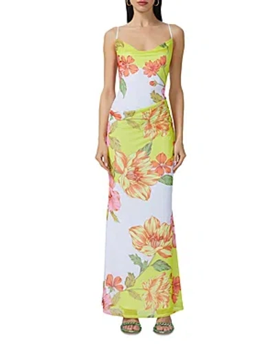 Shop Afrm Gillian Maxi Slip Dress In Color Block