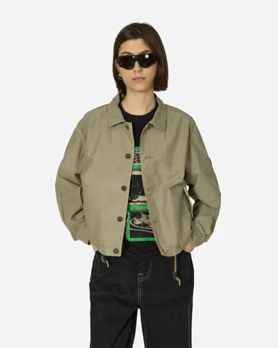 Shop Cav Empt Overdye Light Cotton Button Jacket Khaki In Green