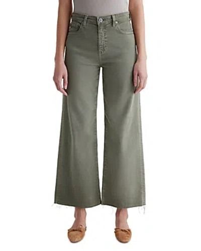Shop Ag Saige High Rise Cropped Jeans In Sulfur Dried Parsley