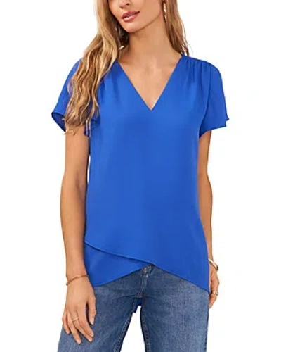 Shop Vince Camuto Crossover Top In Sapphire Sky