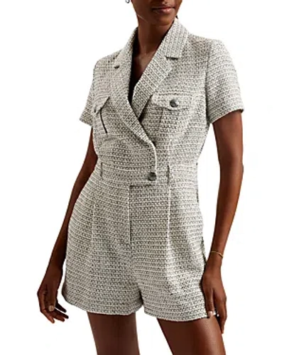 Shop Ted Baker Tailored Romper In Ivory