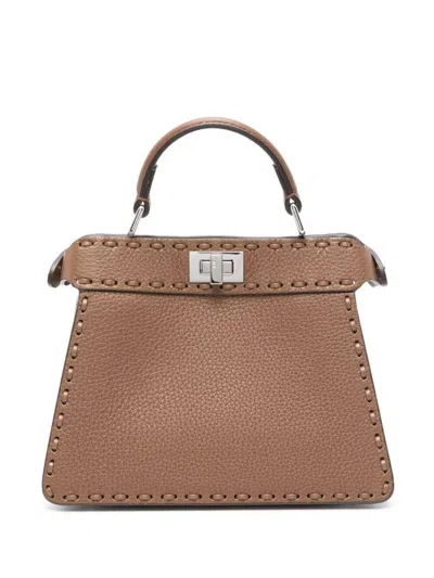 Shop Fendi Handbags In Brown