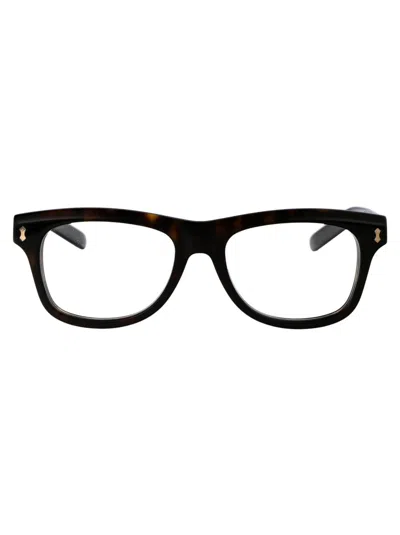 Gucci Demo Rectangular Men's Eyeglasses Gg0006oan 001 55 In 002 Havana Havana Transparent