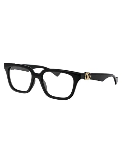 Shop Gucci Optical In 005 Black Black Transparent