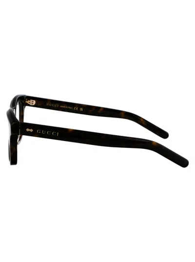 Shop Gucci Optical In 002 Havana Havana Transparent