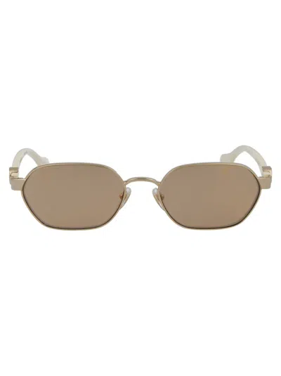 Shop Gucci Sunglasses In 002 Gold Ivory Pink