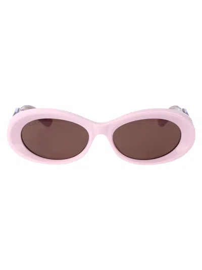 Shop Gucci Sunglasses In 003 Pink Pink Brown