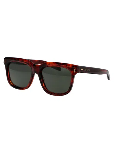 Shop Gucci Sunglasses In 002 Havana Havana Grey