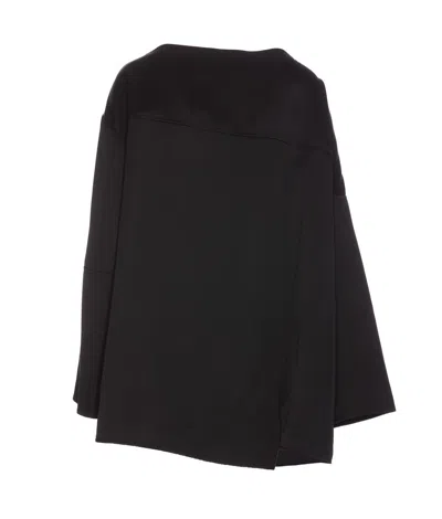 Shop Jil Sander Asymmetrical Top In Black
