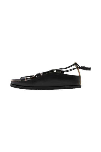 Shop Lemaire Fussbett Spartan Sandal Shoes In Black