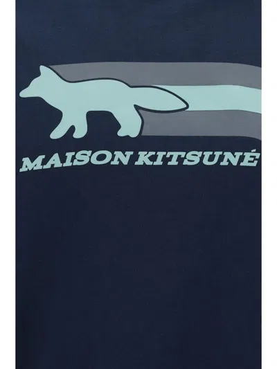 Shop Maison Kitsuné Maison Kitsune T-shirt In Blue