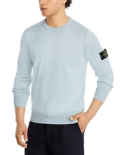 Shop Stone Island Cotton Regular Fit Sweater In Sky Blue