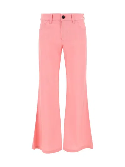 Shop Marni Pants In Pink Gummy
