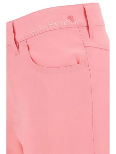 Shop Marni Pants In Pink Gummy