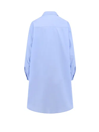 Shop Mm6 Maison Margiela Mm6 Midi Shirt Dress In Blue