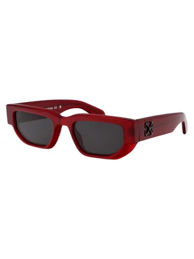 Shop Off-white Sunglasses In 2807 Burgundy