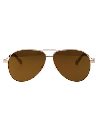 Shop Off-white Sunglasses In 7676 Gold Gold