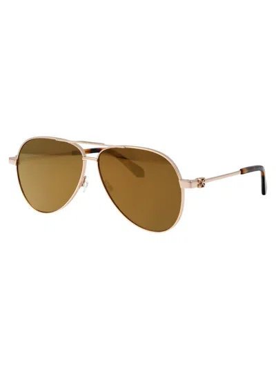 Shop Off-white Sunglasses In 7676 Gold Gold