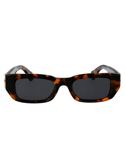 Shop Off-white Sunglasses In 6007 Havana Dark Grey