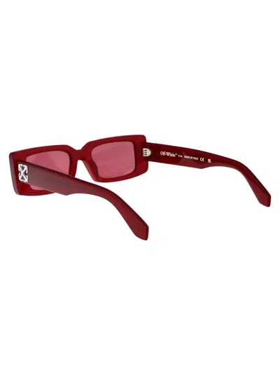Shop Off-white Sunglasses In 2828 Burgundy