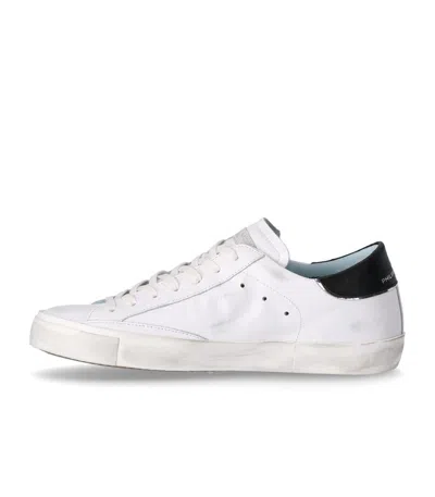 Shop Philippe Model Prsx Low White Black Sneaker