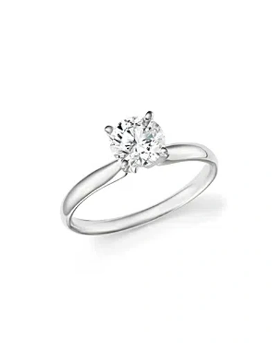 Shop Bloomingdale's Diamond Round Brilliant Cut Solitaire Ring In 14k White Gold, .50 Ct. T.w. - 100% Exclusive