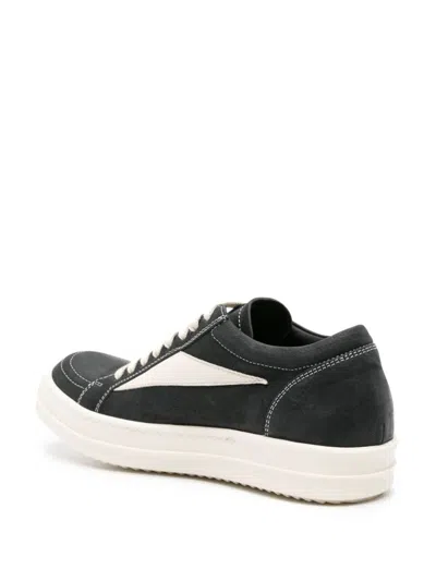 Shop Rick Owens Luxor Leather Sneakers In Black