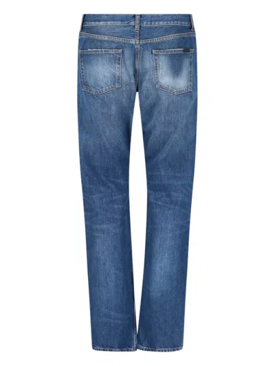 Shop Saint Laurent Vintage Blue Cotton Jeans