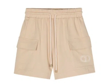Shop Twinset Twin-set Shorts In Beige