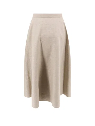 Shop Valentino Skirt In Beige