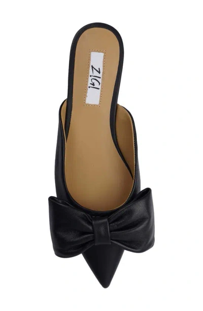 Zigi Mane Bow Mule In Black