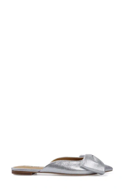 Zigi Mane Bow Mule In Silver