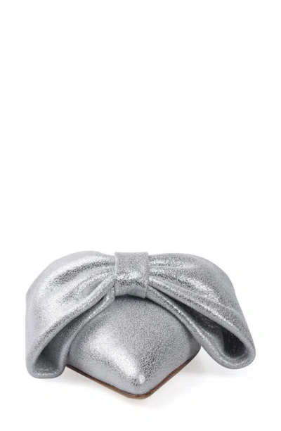 Shop Zigi Mane Bow Mule In Silver